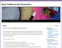 Tablet Screenshot of earlychildhoodartsconnection.ca